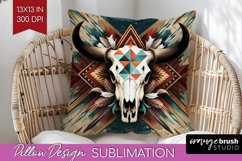 Boho Western Pillow Sublimation - Country Pillow Cover PNG Product Image 1