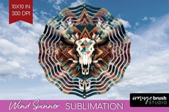 Boho Western Wind Spinner Sublimation PNG - Country Round Product Image 1