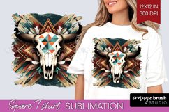 Boho Western Square Tshirt Background - Country PNG Product Image 1