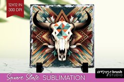 Boho Western Slate PNG - Country Square Slate Sublimation Product Image 1