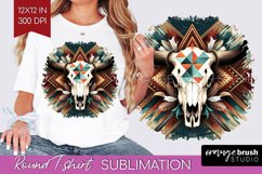 Boho Western Round Tshirt Background - Country PNG Product Image 1