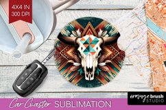 Boho Western Car Coaster - Country Coaster PNG Sublimation Product Image 1