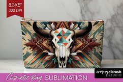Boho Western Cosmetic Bag - Country Makeup Bag PNG Product Image 1