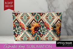 Boho Western Cosmetic Bag - Country Makeup Bag PNG Product Image 1