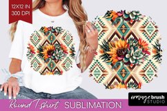Boho Western Round Tshirt Background - Country PNG Product Image 1