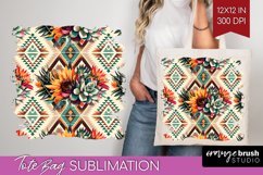 Boho Western Tote Bag - Country Tote Bag PNG Sublimation Product Image 1