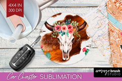 Boho Western Car Coaster - Country Coaster PNG Sublimation Product Image 1