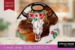 Boho Western Lunch Bag - Country Lunch Bug PNG Sublimation Product Image 1
