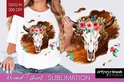 Boho Western Round Tshirt Background - Country PNG Product Image 1