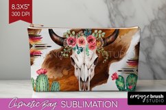 Boho Western Cosmetic Bag - Country Makeup Bag PNG Product Image 1