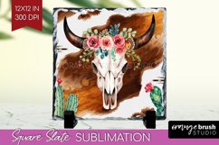 Boho Western Slate PNG - Country Square Slate Sublimation Product Image 1