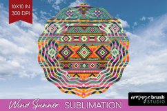 Boho Western Wind Spinner Sublimation PNG - Country Round Product Image 1