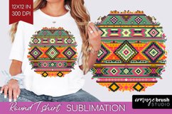 Boho Western Round Tshirt Background - Country PNG Product Image 1