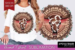 Boho Western Round Tshirt Background - Country PNG Product Image 1