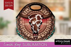Boho Western Lunch Bag - Country Lunch Bug PNG Sublimation Product Image 1