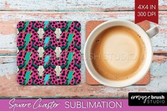 Boho Western Square Coaster - Country Coaster PNG Product Image 1