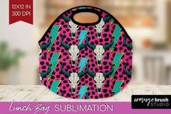 Boho Western Lunch Bag - Country Lunch Bug PNG Sublimation Product Image 1