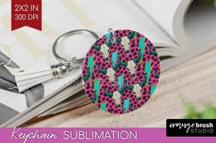 Boho Western Keychain PNG - Country Keychain Sublimation Product Image 1