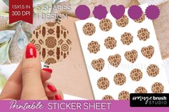 Boho Western Round Sticker - Country Printable Sticker Sheet Product Image 1