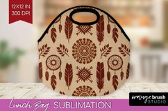 Boho Western Lunch Bag - Country Lunch Bug PNG Sublimation Product Image 1