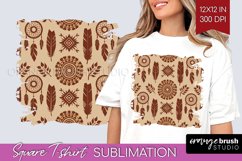 Boho Western Square Tshirt Background - Country PNG Product Image 1