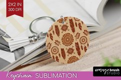 Boho Western Keychain PNG - Country Keychain Sublimation Product Image 1