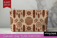 Boho Western Cosmetic Bag - Country Makeup Bag PNG Product Image 1