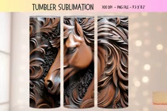 Western 3d Tumbler Wrap | 3d Horse Tumbler Sublimation Png