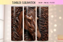 Western 3d Tumbler Wrap | 3d Horse Tumbler Sublimation Png
