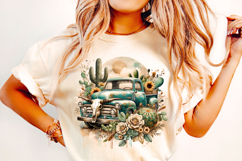 Retro Truck PNG, Country Western PNG, Cactus PNG, Bull Skull Product Image 2