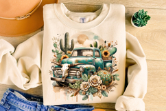 Retro Truck PNG, Country Western PNG, Cactus PNG, Bull Skull Product Image 1