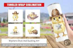 Western Chick Duckling Art Tumbler Product Image 1