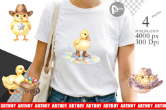 Western Chick Duckling Art Sublimation Product Image 1
