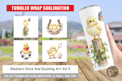 Western Chick Duckling Art Tumbler Product Image 1