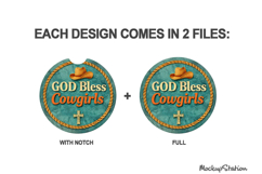 Christian Faith Car Coaster | Western Sublimation PNG Product Image 2