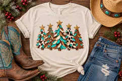 Western Christmas Trees PNG, Cowhide PNG Product Image 2