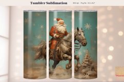 Western Christmas Tumbler Sublimation  Santa Tumbler Wrap