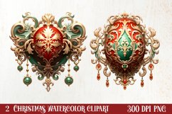Western Christmas Watercolor Clipart Product Image 1