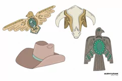 Western Clipart Bundle | Cowgirl Clipart Sublimation Png