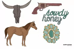 Western Clipart Bundle | Cowgirl Clipart Sublimation Png