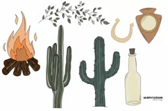 Western Clipart Bundle | Cowgirl Clipart Sublimation Png