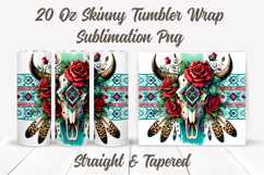 Bull Skull Tumbler Wrap Sublimation, Cow Skull Tumbler Wrap Product Image 2