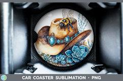 GorgeousWestern Cowboy Car Coaster design.