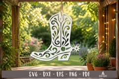 Western Cowboy Boot SVG Laser Cut Ornament