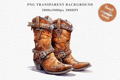 Western Cowboy Boots Wild West Clipart Decoration Vintage Art Image Watercolor Transparent Print illustration sublimation creepy printable digital  watercolor Western Cowboy Boots, Wild West clipart, cowboy, vintage american decoration art image