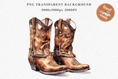 Western Cowboy Boots Wild West Clipart Decoration Vintage Art Image Watercolor Transparent Print illustration sublimation creepy printable digital  watercolor Western Cowboy Boots, Wild West clipart, cowboy, vintage american decoration art image