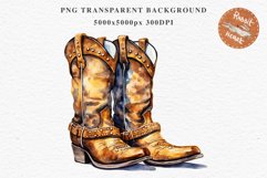 Western Cowboy Boots Wild West Clipart Decoration Vintage Art Image Watercolor Transparent Print illustration sublimation creepy printable digital  watercolor Western Cowboy Boots, Wild West clipart, cowboy, vintage american decoration art image