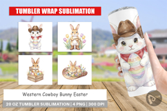 Western Cowboy Bunny Easter Tumbler Product Image 1