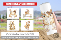 Western Cowboy Bunny Easter Tumbler Product Image 1
