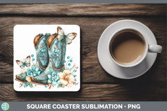 GorgeousWestern Cowboy Square Coaster design.